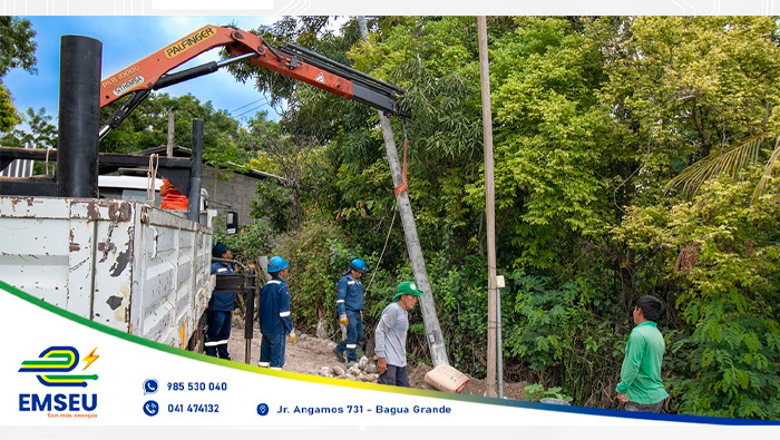 Alumbrado p煤blico para el vivero municipal de Cajaruro.