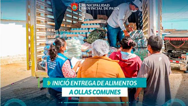 Municipalidad entregó alimentos de QALI WARMA a la olla común SR. DE LOS MILAGROS DEL A.H. SAN JUAN DE MIRAFLORES