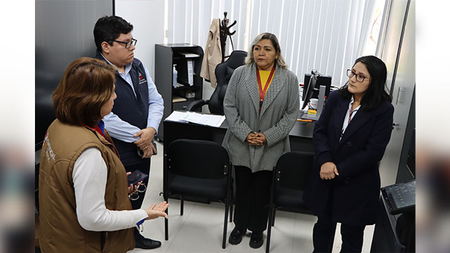 Presidenta de la Corte Superior del Callao, Teresa Soto Gordon, realizó visita inopinada a sede 2 de Mayo