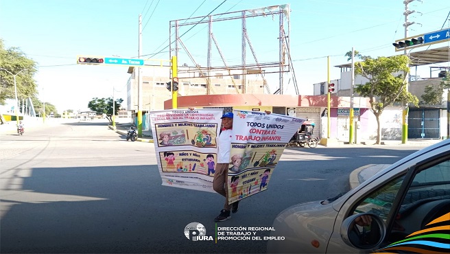Directivo Regional para la Prevención y Erradicación del Trabajo Infantil - Región Piura) realizó activaciones urbanas en Piura y Castilla,