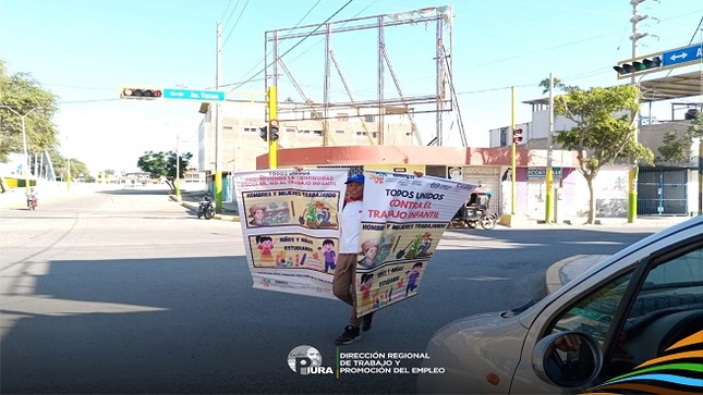 Directivo Regional para la Prevención y Erradicación del Trabajo Infantil - Región Piura) realizó activaciones urbanas en Piura y Castilla,
