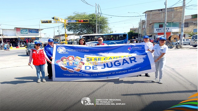 Directivo Regional para la Prevención y Erradicación del Trabajo Infantil - Región Piura) realizó activaciones urbanas en Piura y Castilla,