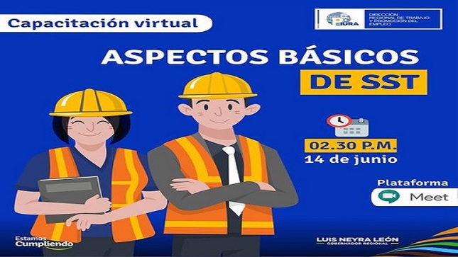  Participa de la capacitación virtual: "𝐀𝐒𝐏𝐄𝐂𝐓𝐎𝐒 𝐁Á𝐒𝐈𝐂𝐎𝐒 𝐃𝐄 𝐒𝐒𝐓".
 Día: Viernes 14 de junio
Hora: 02:30 P.M.
