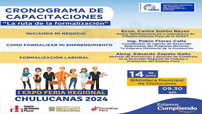 orientaciΓ³n y oportunidades de empleo a la comunidad distrital de Chulucanas.