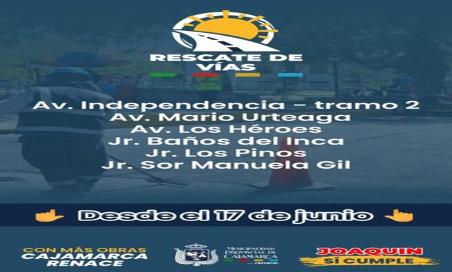 📌La actual gestión municipal liderada por el alcalde Joaquin Ramírez, continúa los trabajos de mantenimiento en toda la ciudad. Estos son los puntos que se trabajarán desde hoy 17 de junio.