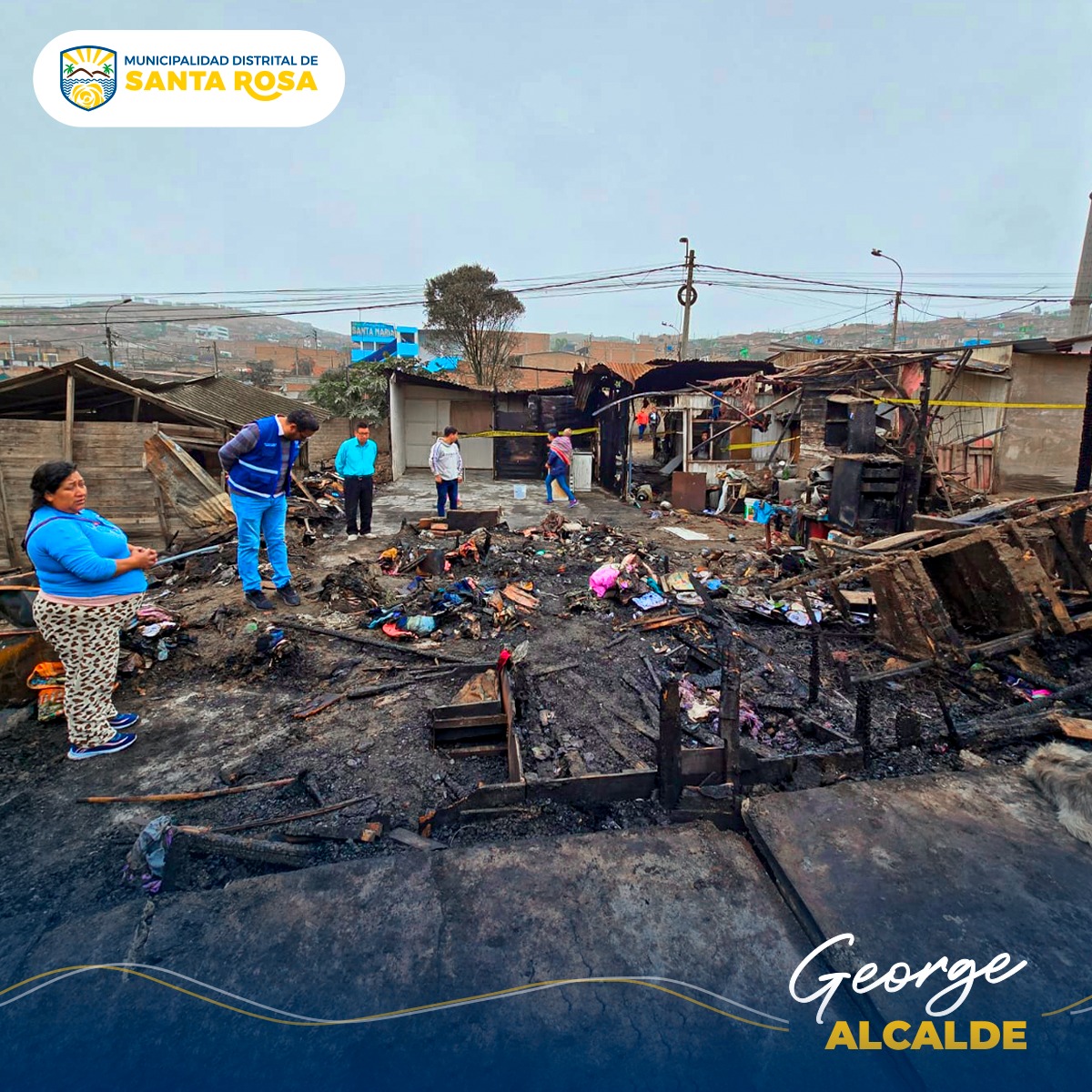 Restos del incendio