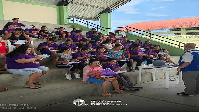 Mujeres emprendedoras del distrito de La Matanza - Morropón, participaron de la "Orientación para el Emprendimiento"