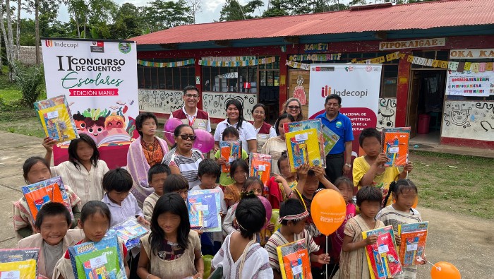 Cancillería e Indecopi anuncian el lanzamiento de concurso de cuentos infantiles en la provincia de Manu, Madre de Dios