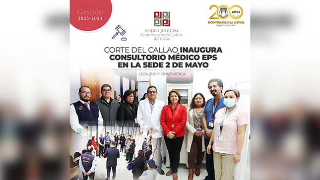 Corte Superior de Justicia del Callao inauguró consultorio médico en la sede 2 de Mayo