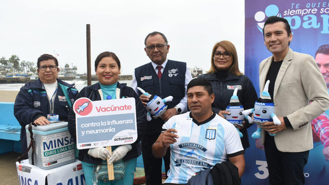 Diris Lima Sur realiza campaña de salud integral "Te quiero sano, papá" en el muelle de pescadores de la playa Agua Dulce