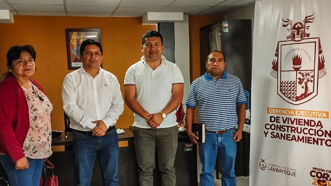 El alcalde de la Municipalidad distrital de Monsefú visitó a la Gerencia Ejecutiva de Vivienda, Construcción y Saneamiento