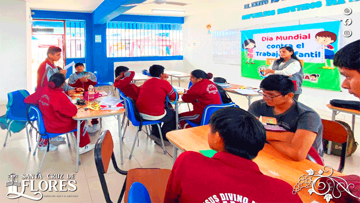 Municipalidad de Santa Cruz de Flores Impulsa la Concienciación sobre el Trabajo Infantil con Exitosa Charla Educativa