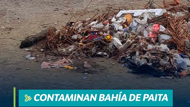 El plástico invade la bahía de Paita, amenazando el ecosistema