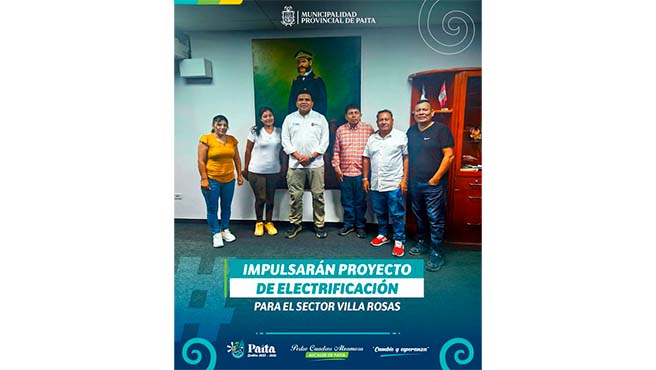 Alcalde se reúne con dirigentes del sector villa rosas para impulsar proyecto de electrificación