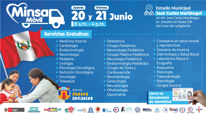 FOTO 1 Más de 10 mil personas se beneficiarán con llegada del Minsa móvil a San Juan de Lurigancho