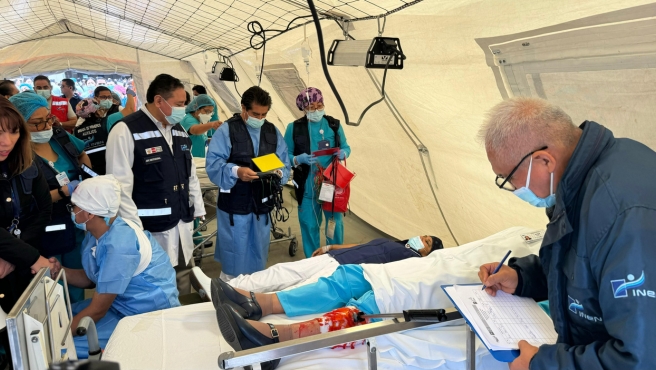 Pacientes y personal del Instituto Nacional de Enfermedades Neoplásicas (INEN) participaron en Simulacro Nacional Multipeligro