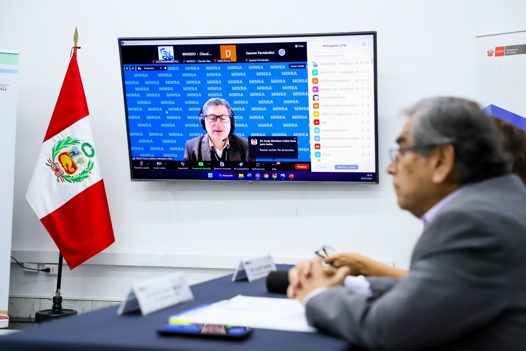 Dr. Fredy Polo Campos, Director Ejecutivo de Promoción de la Salud de la DPROM.