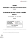 Vista preliminar de documento Rendición De Cuentas De Titulares Por Periodo Anual - 2023
