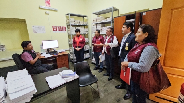 Verifican funcionamiento del Juzgado de Paz Letrado de Canchaque