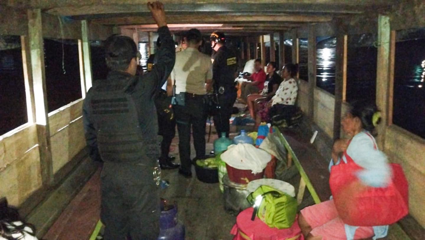 seguridad en el distrito mediante la realización de patrullajes fluviales por el río Itaya