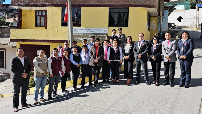 Presidenta de la Corte de Piura realizó visita administrativa a los órganos jurisdiccionales de Huancabamba