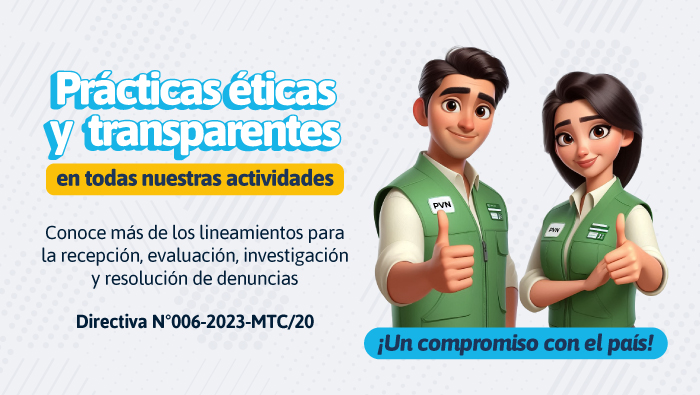 Provías Nacional: Comprometida con la integridad y la transparencia a través de la Directiva N° 006-2023-MTC/20