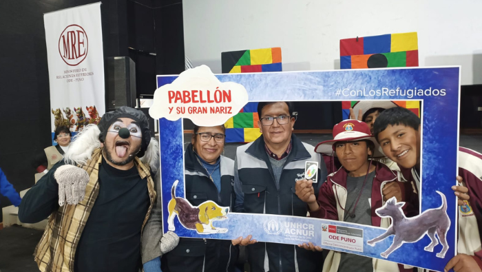 Cancillería Puno y ACNUR presentan representación teatral de “Pabellón y su gran nariz” en Desaguadero