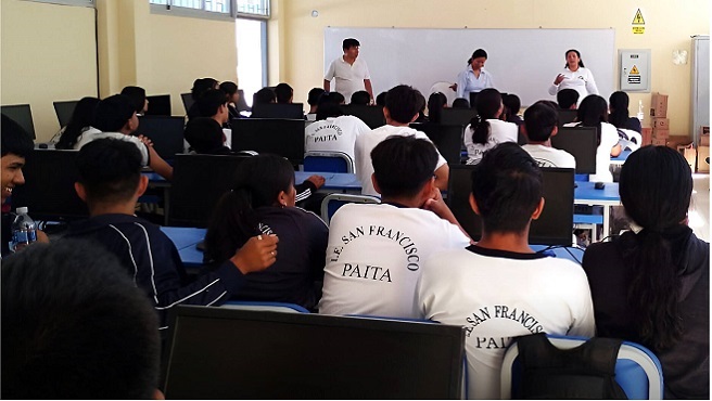 DRTPE Piura ofreció el Servicio de Orientación Vocacional a colegios de la provincia de Paita