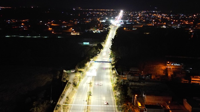 Moderna iluminación led en Quebrada Honda ayudará a reducir los índices de accidentes e inseguridad