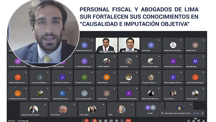 Coordinación Académica del distrito fiscal de Lima Sur capacita a voluntarios y personal fiscal