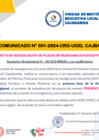 Vista preliminar de documento Comunicado N.° 001-2024-CRD_Adjudicacion de plazas