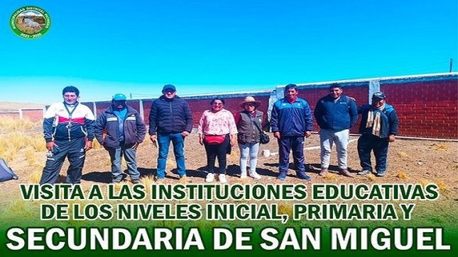 Visitas a las Instituciones Educativas de los Niveles Inicial, Primaria y Segundaria de San Miguel