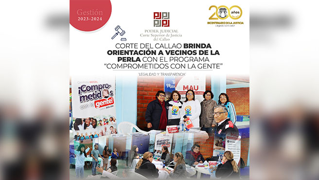 Corte del Callao atiende directamente a vecinos de La Perla con el programa "Comprometidos con la gente”