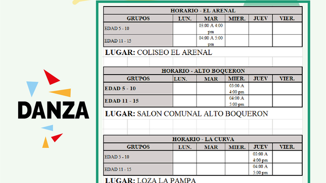  taller de danza
