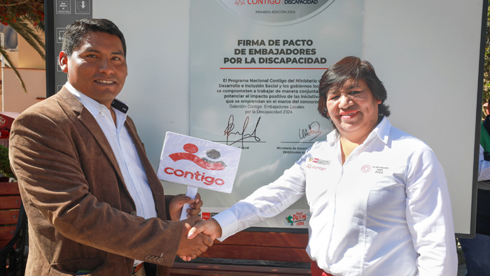 Tacna: programa Contigo y Municipalidad Distrital de Ilabaya firman pacto de compromiso en beneficio de las personas con discapacidad