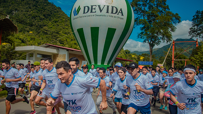 Huánuco: Niños, jóvenes y adultos se sumaron a la Carrera 7K “Yo Vivo sin Drogas” en Tingo María