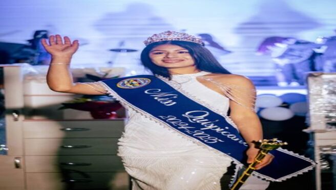 La representante de nuestro distrito de Cusipata en el Certamen de Bellaza Provincial Srta. Mislenia Quispe Rivas, logrรณ el primer lugar y fue coronada como la MISS QUISPICANCHINA 2024.