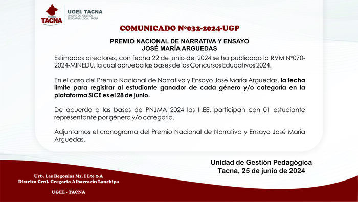 Archivo JPG de comunicado