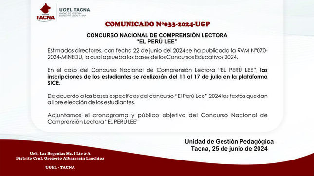 Archivo JPG de comunicado