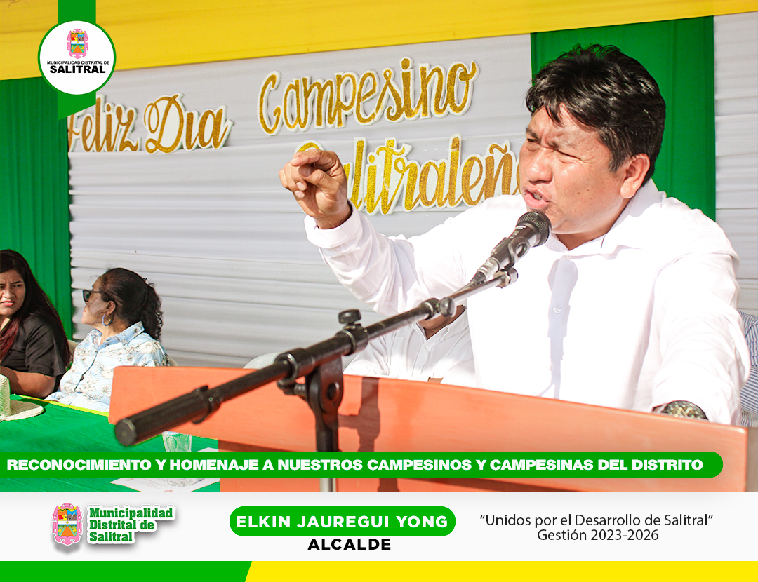 Reconocimiento y homenaje a nuestros Campesinos y Campesinas del dis
