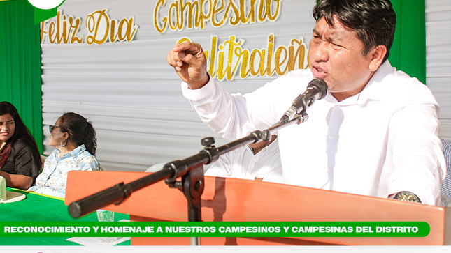 Reconocimiento y homenaje a nuestros Campesinos y Campesinas del dis