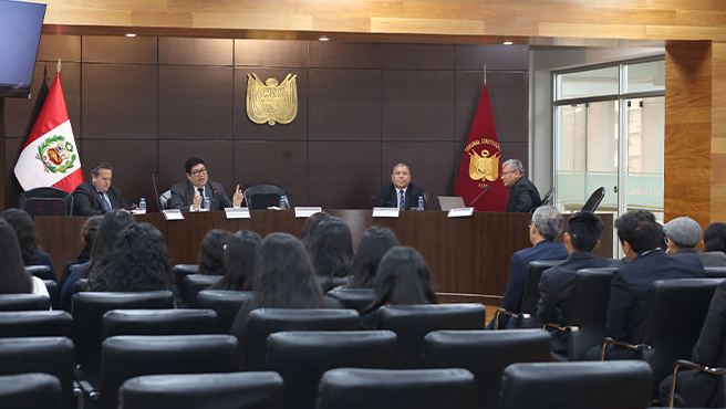 Estudiantes de derecho de la Universidad Nacional de Barranca recibieron una charla sobre funciones y competencias del Tribunal Constitucional