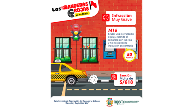 Las banderas rojas  al volante.