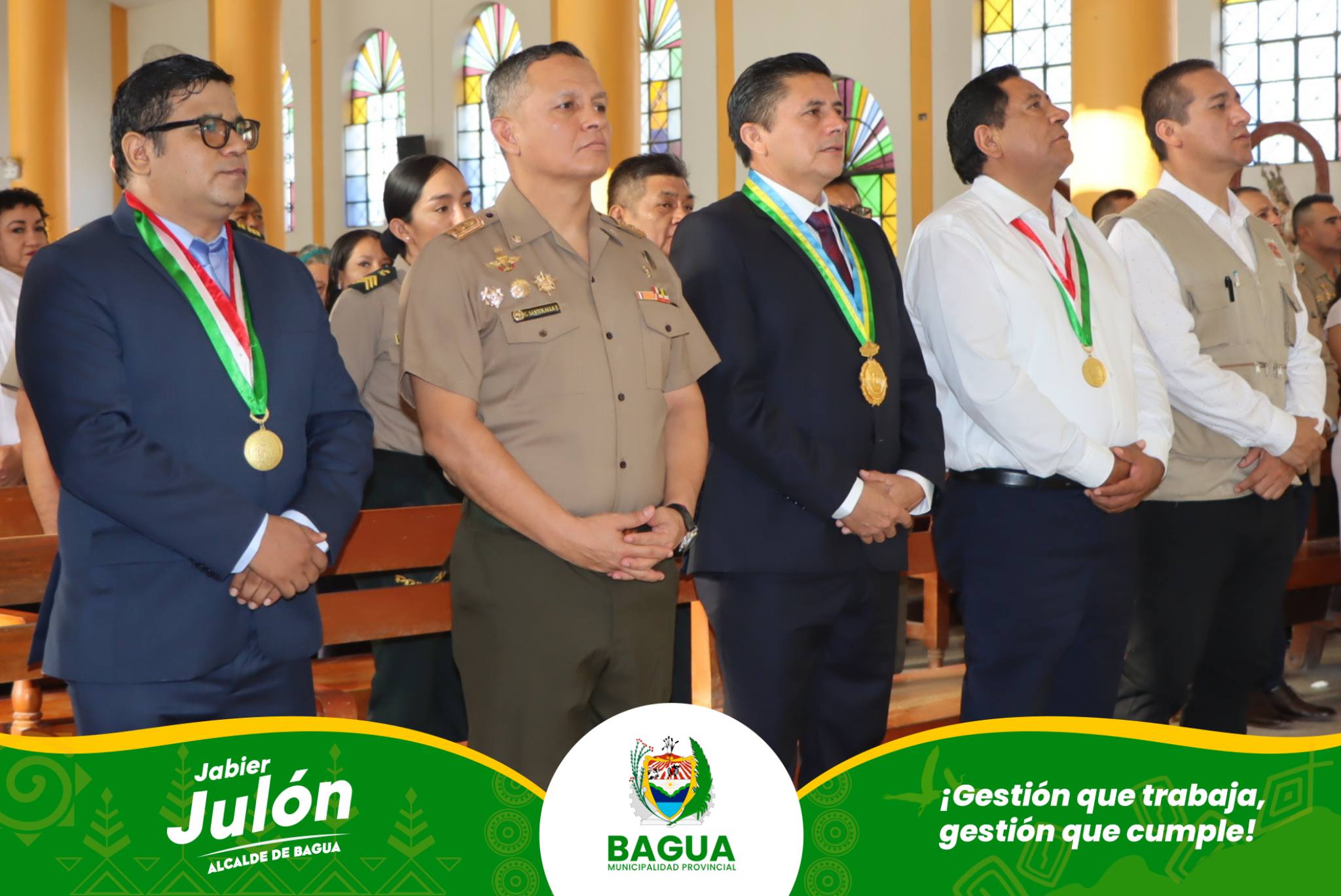 Imagen de Autoridades en las 𝗔𝗖𝗧𝗜𝗩𝗜𝗗𝗔𝗗𝗘𝗦 𝗖𝗜𝗩𝗜𝗖𝗔𝗦 𝗘𝗡 𝗛𝗢𝗡𝗢𝗥 𝗔 𝗦𝗔𝗡 𝗝𝗨𝗔𝗡 𝗕𝗔𝗨𝗧𝗜𝗦𝗧𝗔