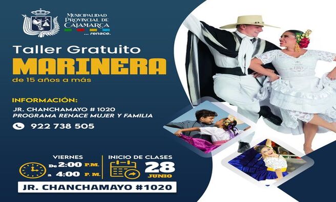 ✅Participa de nuestros talleres de MARINERA Y BISUTERAPIA inscribiéndote en el Jr. Chanchamayo #1020 o comunicándote al número 922 738 505.