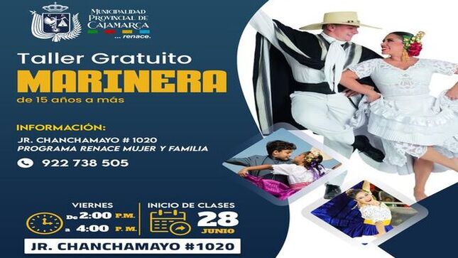 ✅Participa de nuestros talleres de MARINERA Y BISUTERAPIA inscribiéndote en el Jr. Chanchamayo #1020 o comunicándote al número 922 738 505.