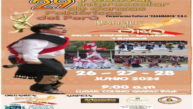 Ven y se parte de este maravilloso festival que reunirá el talento de decenas de estudiantes este 26, 27 y 28 de junio en el coliseo Gran Qhapaq Ñan desde las 9:00 a.m. 