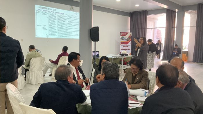 Participantes al taller de formulación del Plan Estratégico Institucional 2025-2030 de la UNSCH