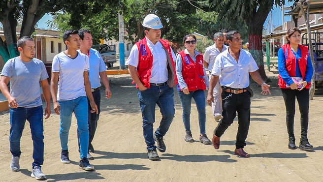 La Gerencia de Vivienda, Construcción y Saneamiento realizó una visita técnica en el distrito de Motupe