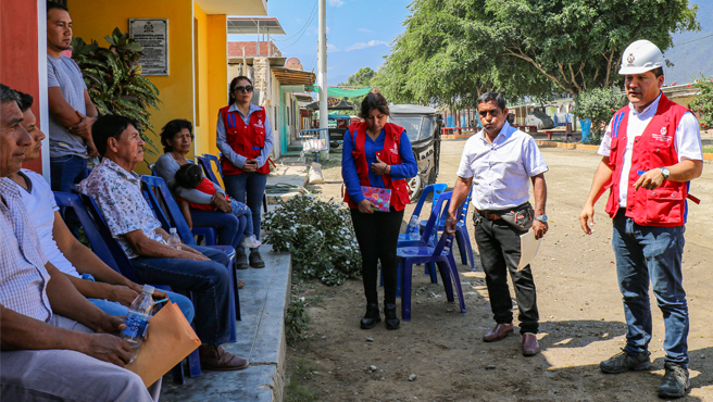 La Gerencia de Vivienda, Construcción y Saneamiento realizó una visita técnica en el distrito de Motupe